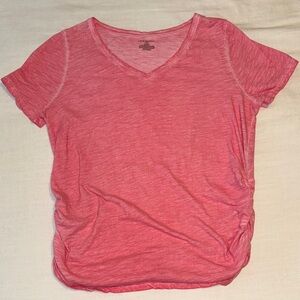 👚 Lane Bryant V-Neck Tee – Bright Pink, Size 14/16 (Gently Used)